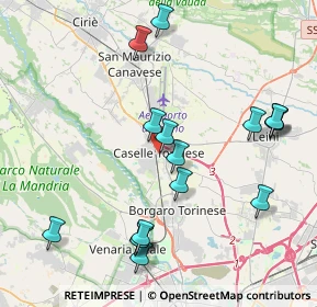 Mappa Via Gonella, 10072 Caselle Torinese TO, Italia (4.4075)
