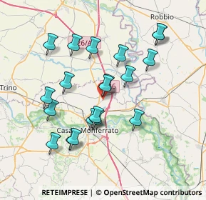 Mappa Via Casale, 15030 Villanova Monferrato AL, Italia (7.048)