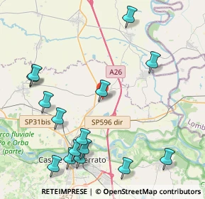 Mappa Via Casale, 15030 Villanova Monferrato AL, Italia (5.11867)