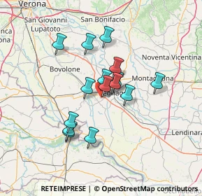 Mappa Via Pisane Righette, 37045 Legnago VR, Italia (10.694)