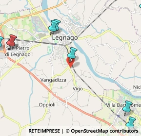 Mappa Via Rodigina Nord, 37045 Legnago VR, Italia (3.64667)