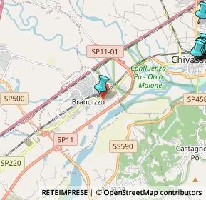 Mappa Via Po, 10032 Brandizzo TO, Italia (3.72333)
