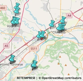 Mappa Via Po, 10032 Brandizzo TO, Italia (5.04632)