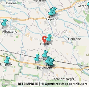 Mappa Via Guglielmo Marconi, 27010 Filighera PV, Italia (2.63615)