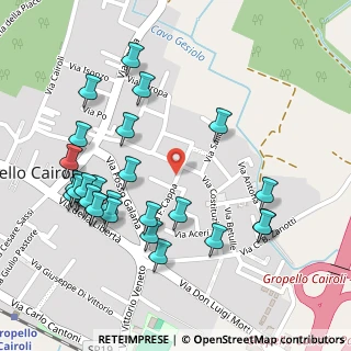 Mappa Via F. Cappa, 27027 Gropello Cairoli PV, Italia (0.27778)