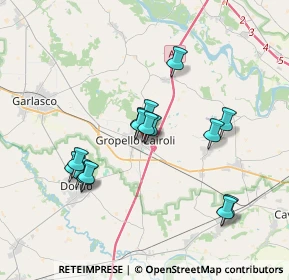 Mappa Via F. Cappa, 27027 Gropello Cairoli PV, Italia (3.206)