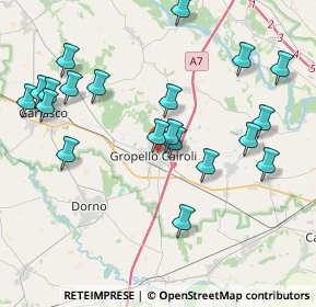 Mappa Via Carlo Albani, 27027 Gropello Cairoli PV, Italia (4.397)