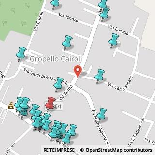 Mappa Via Carlo Albani, 27027 Gropello Cairoli PV, Italia (0.18966)