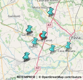 Mappa Via San L. Beccari, 27027 Gropello Cairoli PV, Italia (6.71)