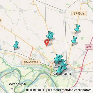 Mappa Via Fornace, 26022 Castelverde CR, Italia (4.38333)