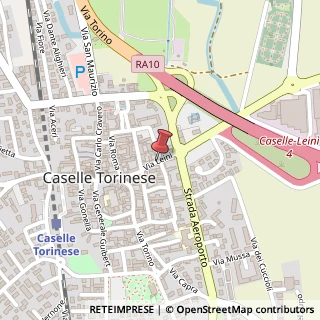 Mappa Via Leini, 18, 10072 Caselle Torinese, Torino (Piemonte)