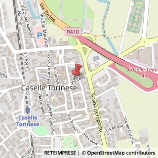 Mappa Via Leini, 25, 10072 Caselle Torinese, Torino (Piemonte)