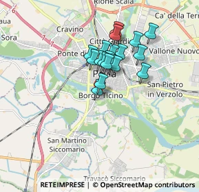 Mappa Via Ponte Vecchio, 27100 Pavia PV, Italia (1.28842)