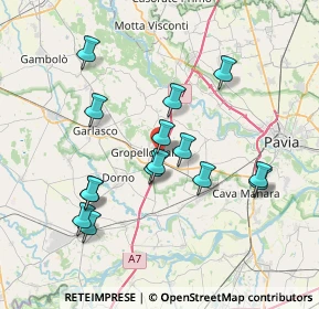 Mappa Via Teresio Olivelli, 27027 Gropello Cairoli PV, Italia (7.07867)