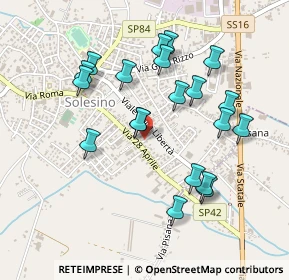 Mappa Via XXVIII Aprile, 35047 Solesino PD, Italia (0.4605)