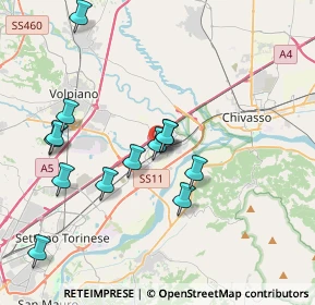 Mappa Via Settimo, 10032 Brandizzo TO, Italia (3.75462)