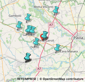 Mappa Via Piave, 27027 Gropello Cairoli PV, Italia (6.89571)