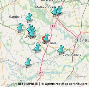 Mappa Via Piave, 27027 Gropello Cairoli PV, Italia (7.14364)