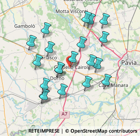 Mappa Via Piave, 27027 Gropello Cairoli PV, Italia (7.1815)