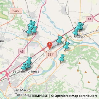Mappa Via Fratelli Rosselli, 10032 Brandizzo TO, Italia (4.53429)