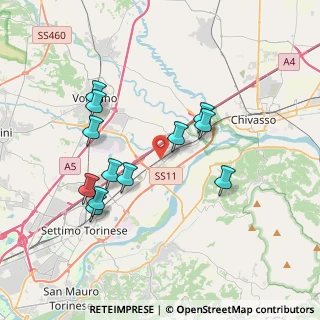 Mappa Via Fratelli Rosselli, 10032 Brandizzo TO, Italia (3.57083)