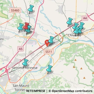 Mappa Via Fratelli Rosselli, 10032 Brandizzo TO, Italia (5.13077)