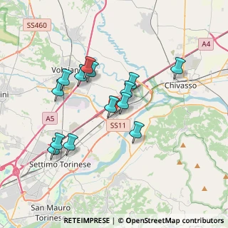 Mappa Via Fratelli Rosselli, 10032 Brandizzo TO, Italia (3.35214)
