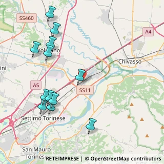Mappa Via Fratelli Rosselli, 10032 Brandizzo TO, Italia (4.81167)
