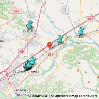 Mappa Via Fratelli Rosselli, 10032 Brandizzo TO, Italia (5.07231)