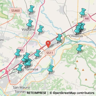 Mappa Via Fratelli Rosselli, 10032 Brandizzo TO, Italia (5.32789)