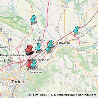 Mappa Via Fratelli Rosselli, 10032 Brandizzo TO, Italia (7.4935)