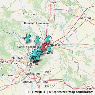 Mappa Via Fratelli Rosselli, 10032 Brandizzo TO, Italia (11.9335)