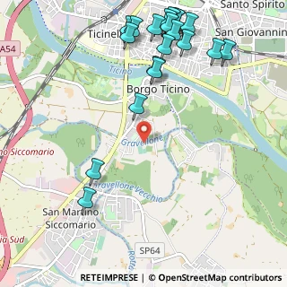 Mappa Strada del Gravellone, 27100 Pavia PV, Italia (1.3845)