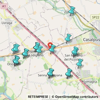 Mappa Autostrada del Sole, 26864 Ospedaletto Lodigiano LO, Italia (2.404)