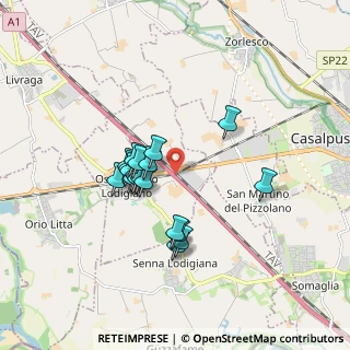Mappa Autostrada del Sole, 26864 Ospedaletto Lodigiano LO, Italia (1.378)