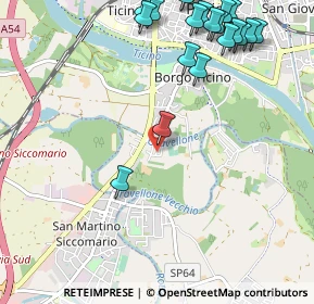 Mappa Via Gravellone, 27100 Pavia PV, Italia (1.401)