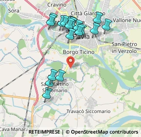 Mappa Via Gravellone, 27100 Pavia PV, Italia (1.982)