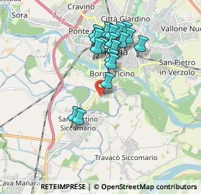 Mappa Via Gravellone, 27100 Pavia PV, Italia (1.6615)