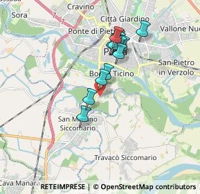 Mappa Via Gravellone, 27100 Pavia PV, Italia (1.47846)