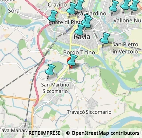 Mappa Via Gravellone, 27100 Pavia PV, Italia (2.51833)