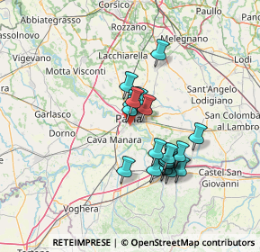 Mappa Via Charles Darwin, 27100 Pavia PV, Italia (10.6505)