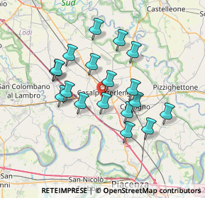 Mappa Via Pelizza da Volpedo, 26841 Casalpusterlengo LO, Italia (6.23944)