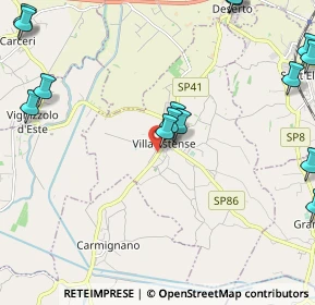 Mappa Via G. Garibaldi, 35040 Villa Estense PD, Italia (3.3145)