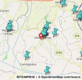 Mappa Via G. Garibaldi, 35040 Villa Estense PD, Italia (2.383)