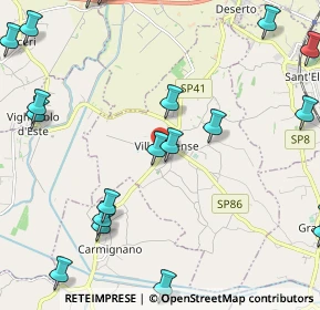 Mappa Via G. Garibaldi, 35040 Villa Estense PD, Italia (3.045)