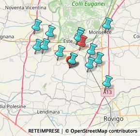 Mappa Via G. Garibaldi, 35040 Villa Estense PD, Italia (5.81733)