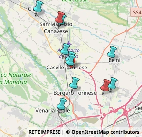 Mappa 10072 Caselle Torinese TO, Italia (3.64455)