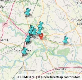 Mappa Via Grumello, 27100 Pavia PV, Italia (6.07333)