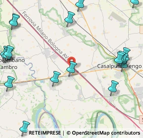 Mappa A1 - Autostrada del Sole, 26864 Ospedaletto Lodigiano LO, Italia (6.3465)