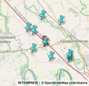 Mappa A1 - Autostrada del Sole, 26864 Ospedaletto Lodigiano LO, Italia (3.39273)